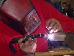Johnson-Nash Welder welding metal